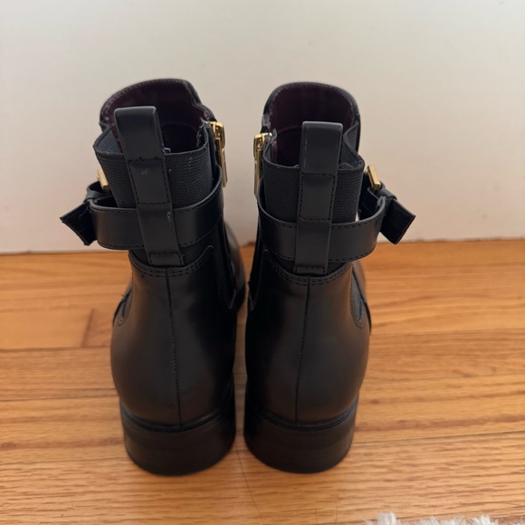 Tommy Hilfiger Black Ankle Boots with Gold Buckle - Picture 5 of 5